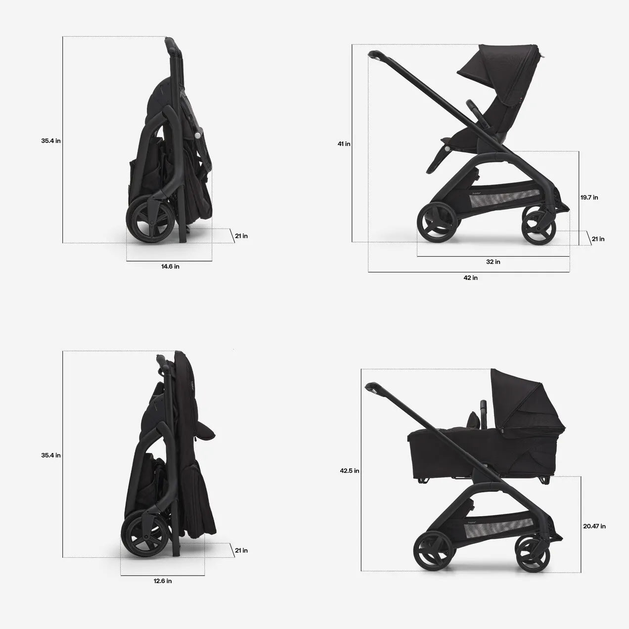 Image of Bugaboo Dragonfly Bassinet and Seat Stroller